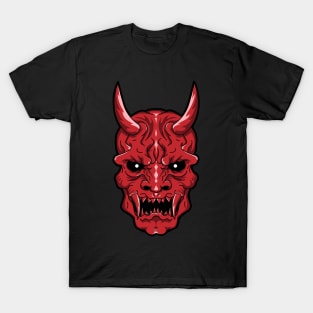 Oni Demon Skull - Red T-Shirt